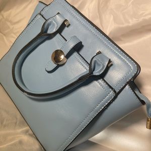 baby blue satchel handbag